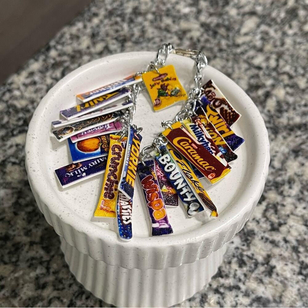 Boutique British Candy Silver Charm Bracelet‎